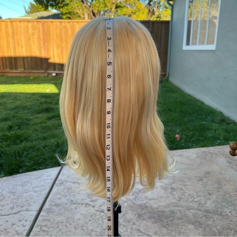 16” Blonde 613 HD 6x5 Lace Front Wig 100% Human Hair 230% Density #NC2